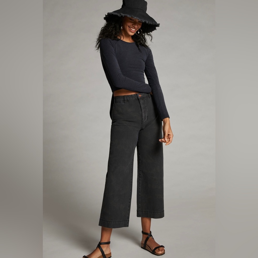 Pilcro James Cropped Wide-leg Pants EUC